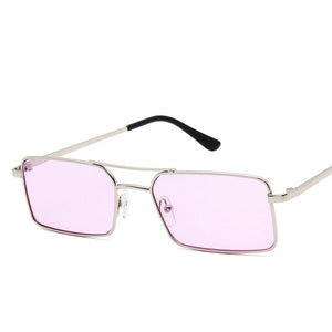 Vintage, Thin, Rectangle Sunglasses