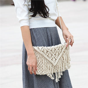 Woven Macrame Shoulder Bag