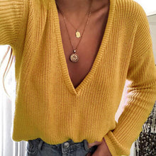 Sexy Deep V-Neck Sweater