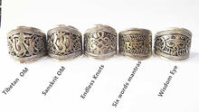 Beautiful Carved Tibetan Mantra Rings -  5 unique messages available