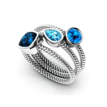 Beautiful 3-in-1 Sapphire Ring Set