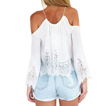 Off-Shoulder Lace Crop Blouse